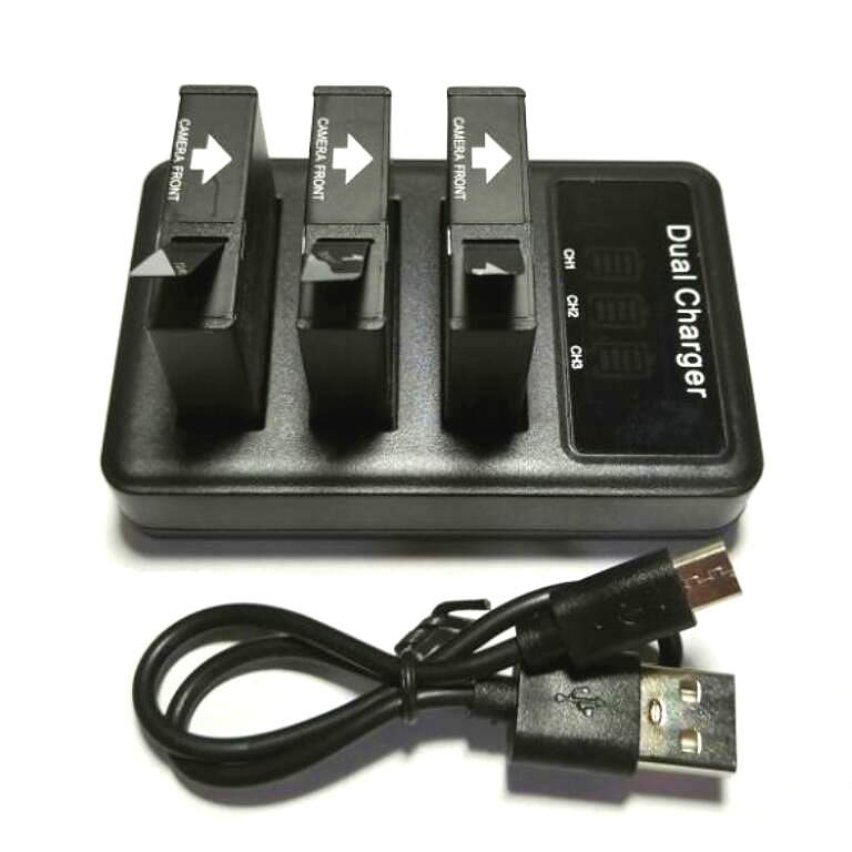 Sjcam-バッテリー充電器,3ウェイusb,3スロット,l - Shure Mic Mv7 のレビューと価格